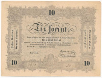 1848. 10Ft 'Kossuth bankó' 'Hb 7673 30' T:II- Adamo G111