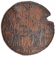 1172-1196. Rézpénz Cu 'III. Béla' (2,61g) T:2 patina, kitörés Hungary 1172-1196. Copper Coin Cu 'Béla III' (2,61g) C:XF patina, crack Huszár: 72., Unger I.: 114.