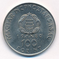 1980. 100Ft Cu-Ni 'Szovjet-magyar közös űrrepülés' T:1- Adamo EM61