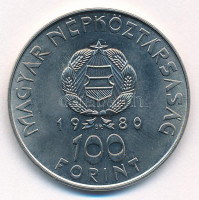 1980. 100Ft Cu-Ni 'Szovjet-magyar közös űrrepülés' T:1- Adamo EM61