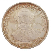 Bányai József (1933-) DN 'Pénzügyi és Számviteli Főiskola (PSZF) / Gr. Széchenyi István' jelzett Ag emlékérem, műanyag dísztokban (31,29g/0.925/42,5mm) T:1 (eredetileg PP)