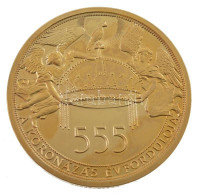 2019. 'Hunyadi Mátyás 1464-1490 / A koronázás 555. évfordulója' kétoldalas aranyozott Cu-Ni emlékérem, peremen jelzett '00836/20000' sorszámmal, kapszulában (33mm) T:BU ujjlenyomat