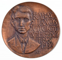 Asszonyi Tamás (1942-) DN 'Kabay János gyógyszerész 1896-1936 / Magyar Gyógyszerészeti Társaság - Gyógyszerkutatási munkásságért' kétoldalas bronz emlékérem (77mm) T:1- patina, kis ph / Hungary ND 'János Kabay pharmacist