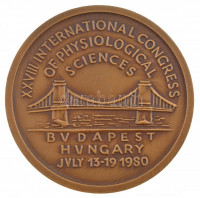 Borsos Miklós (1906-1990) 1980. 'XXVIII. International Congress of Physiological Sciences Budapest Hungary July 13-19 1980 (XXVIII. Fiziológiai Tudományok Nemzetközi Kongresszusa Budapest)' kétoldalas bronz emlékérem (60mm) T:1- ph