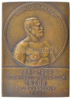 1939. 'Isseni Iszer Károly / Budapesti Torna Club 1861-1929 Iszer emlékverseny' egyoldalas Br plakett (65x46mm) T:2 hátoldalán ragasztónyom