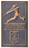~1970-1980. 'Budapest Grand Prix' egyoldalas Br sport plakett (76x45mm) T:1- kis patina