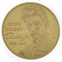 ifj. Szlávics László (1959-) 2011. 'Nagy Magyarok / Petőfi Sándor' aranyozott Cu emlékérem tanúsítvánnyal (40mm) T:PP