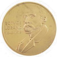ifj. Szlávics László (1959-) 2011. 'Nagy Magyarok / Eötvös Loránd' aranyozott Cu emlékérem tanúsítvánnyal (40mm) T:PP