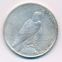 Amerikai Egyesült Államok 1922. 1$ Ag 'Béke' T:2,2- patinaUSA 1922. 1 Dollar Ag 'Peace' C:XF,VF patinaKrause KM#150