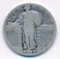 Amerikai Egyesült Államok 1926. 25c Ag 'Álló Szabadság negyeddolláros' T:3 USA 1926 25 Cents Ag 'Standing Liberty Quarter' C:F Krause KM#141