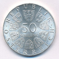 Ausztria 1973. 50Sch Ag 'Theodor Körner' T:1- Austria 1973. 50 Schilling Ag 'Theodor Körner' C:AU Krause KM# 2917