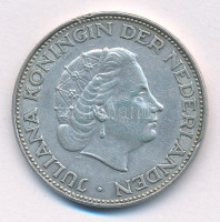 Hollandia 1960. 2 1/2G Ag 'Julianna' T:2,2- patina, phNetherlands 1960. 2 1/2 Gulden Ag 'Juliana' C:XF,VF patina, edge errorKrause KM#185