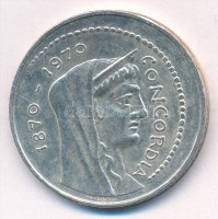 Olaszország 1970R 1000L Ag '100. évforduló - Róma a főváros' T:1,1- Italy 1970R 1000 Lire Ag 'Centennial of Rome as Italian capital' C:UNC,AUKrause KM#101