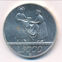 Olaszország 1999R 5000L Ag 'Szolidaritás' T:1,1-Italy 1999R 5000 Lire Ag 'Solidarity' C:UNC,AUKrause KM#197