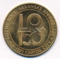 Amerikai Egyesült Államok 1971. 'Arkansas állam fővárosa, Little Rock 150 éves évfordulója' Br emlékérem (40mm) T:2,2-USA 1971. 'Arkansas Capital City, Little Rock 150th anniversary' Br medallion (40mm) C:XF,VF