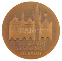 Csehszlovákia 1979. 'Az egység fejlesztésében szerzett érdemeiért / Litomerice 1969-1979' Br emlékérem eredeti tokban (60mm) T:1-Czechoslovakia 1979. 'Za zásluhy o rozvoj útvaru / Litomerice 1969-1979' Br medallion in original case