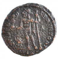 Római Birodalom / Siscia / I. Constantinus 315-316. AE3 Cu (3,75g) T:2-,3 Roman Empire / Siscia / Constantine I 315-316. AE3 Cu 'IMP CONSTANTINVS PF AVG / IOVI [CON-]SERVATORI - A - dot SIS dot' (3,75g) C:VF,F RIC VII 15