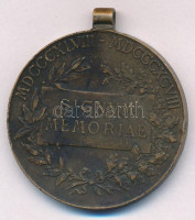 1898. 'Jubileumi Emlékérem a Fegyveres Erő Számára / Signum memoriae (AVSTR)' bronz kitüntetés mellszalag nélkül T:2 patina Hungary 1898. 'Commemorative Jubilee Medal for the Armed Forces' bronze decoration without ribbon C:XF