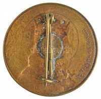 1930. 'Santus Emericus (Szent Imre)' Br jelvény, hátoldalán 'Ludvig Bp. Thék u. 44.' T:2,2-