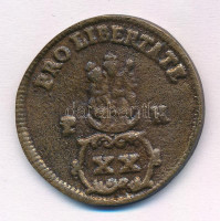 1705. XX Poltura 'II. Rákóczi Ferenc' öntvény fém replika T:2