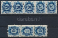 1874 Távírda Réznyomat hármas- és ötöscsík