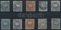 1888-1889 8 db 1Ft és 2 db 3Ft bélyeg