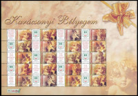 2004 Karácsonyi bélyegem (I.) - Angyalkák promóciós teljes ív sorszám nélkül (11.000)