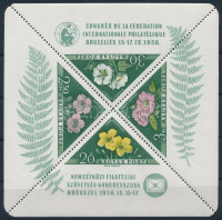 1958 FIP (I.) - Virág (I.) blokk 12 : 12 fogazással (10.000)