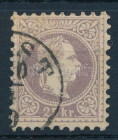 1867 25kr lila, durva nyomat '(PE)ST'