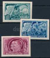 1951 Nagy Októberi Szocialista Forradalom (II.) vágott sor (**10.000)