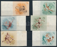 1953 Népstadion vágott ívszéli sor 2 db stecklapon (**18.000)