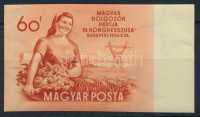 1955 MDP Kongresszus (II.) ívszéli vágott bélyeg (**8.000)