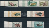 1955 Közlekedés-ipar ívszéli vágott sor (**20.000) (ráncok / creases)