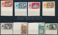 1958 Brüsszeli világkiállítás ívszéli vágott sor (4.000) (gumitörések / gum creases)