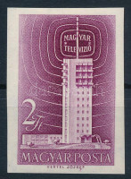 1958 Televízió (I.) vágott bélyeg (**3.000)