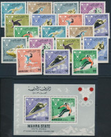1967 Téli olimpia, Grenoble sor Mi 39-47 A+B + blokk Mi 4 A
