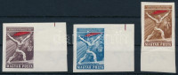 1959 Magyar tanácsköztársaság (IV.) ívszéli vágott sor (4.000) (1Ft ránc / crease)