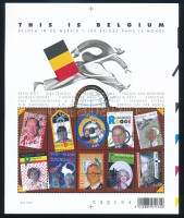 2004 Híres belga emberek a világban kisív Mi 3284-3293