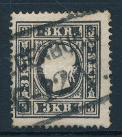 1858 3kr fekete II tipus, szép állapotban (50.000) '(OE)DENBURG'