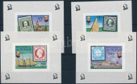 1979 Rowland Hill: hajók, bélyeg a bélyegen vágott blokksor Mi 872-875