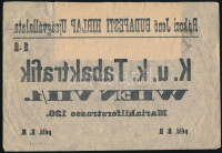 1912 Addresszettel Bécsbe Hírlapbélyeg tízes tömbbel bérmentesítve, nagy összefüggés küldeményen R!
