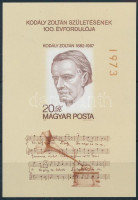1982 Kodály Zoltán vágott blokk (4.000)