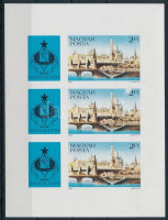 1983 Szocfilex (IV.) vágott kisív, a középső bélyegen folt / face damage) (4.000)