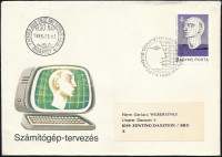 1988 Számítógép-grafika vágott bélyeg FDC-n