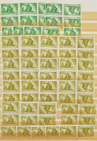 1945/1946 Újjáépítés fordított állású 4-es tömb 192 db a sor 11 értéke, fordított állású 111 db pár a sor 12 értéke, 4-es tömb 112 db a sor 10 értéke, 345 db a sor 10 értéke + 6 db teljes sor, A4-es berakóban (125.000)