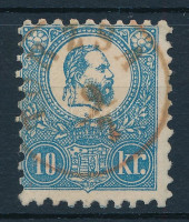 1871 Kőnyomat 10kr vöröses árnyalatú 'TORZSA' bélyegzéssel (Gudlin RR)