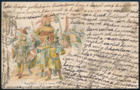 1906 Török Bankház Regina reklámfelülnyomású milleniumi díjjegyes képeslap 5f Turul bérmentesítéssel felhasználva (kicsit elkent tinta)