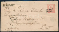 1871 5kr díjjegyes boríték Kőnyomat 10kr díjkiegészítéssel 'LUBLÓ' (200.000)