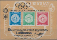 1972 Lufthansa felülnyomott blokk Mi 15