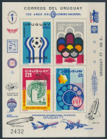 1976 UPU, olimpia, labdarúgó vb, VIT sor Mi 1402-1405 vágott blokkformában